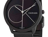 Calvin Klein Minimal Black Dial Black Mesh Bracelet Watch for Men - K3M5145X