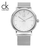 Calvin Klein Surround Silver Dial Silver Mesh Bracelet Watch for Men - K3W21126