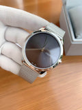 Calvin Klein Minimal Grey Dial Silver Mesh Bracelet Watch for Women - K3M221Y3