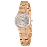 Calvin Klein Simplicity White Dial Rose Gold Steel Strap Watch for Women - K4323520