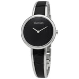 Calvin Klein Seduce Black Dial Two Tone Steel Strap Watch for Women - K4E2N111