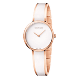 Calvin Klein Seduce White Dial Two Tone Steel Strap Watch for Women - K4E2N616