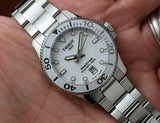 Tissot Seastar 1000 Lady Quartz White Dial Silver Steel Strap Unisex Watch - T120.210.11.011.00