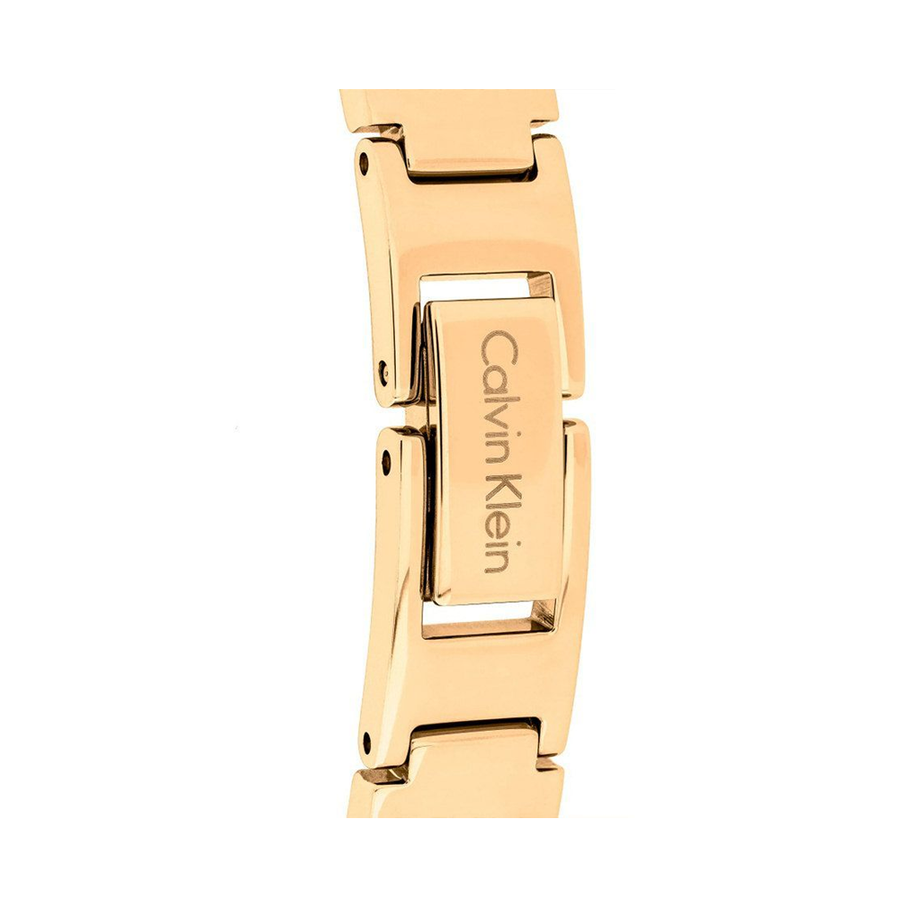Calvin Klein Drift Silver Dial Gold Steel Strap Watch for Women - K6S2N516