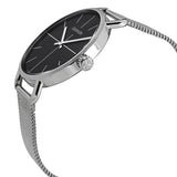 Calvin Klein Even Black Dial Silver Mesh Bracelet Watch for Women - K7B23121