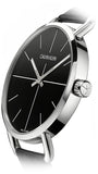 Calvin Klein Evan Black Dial Black Leather Strap Watch for Men - K7B211CZ