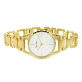 Calvin Klein Dainty White Dial Gold Steel Strap Watch for Women - K7L23546