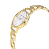 Calvin Klein Dainty White Dial Gold Steel Strap Watch for Women - K7L23546