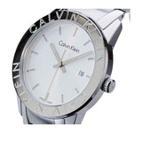 Calvin Klein Steady Silver Dial Silver Steel Strap Watch for Women - K7Q21146