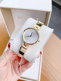 Calvin Klein Authentic Silver Dial Gold Steel Strap Watch for Women - K8G23546