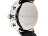 Calvin Klein High Noon Chronograph Black Dial Black Leather Strap Watch for Men - K8M271C1