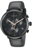 Calvin Klein High Noon Black Dial Black Leather Strap Watch for Men - K8M274CB