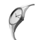 Calvin Klein Rebel White Dial White Leather Strap Watch for Women - K8P231L6