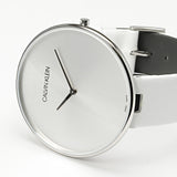 Calvin Klein Full Moon White Dial White Leather Strap Watch for Women - K8Y231L6