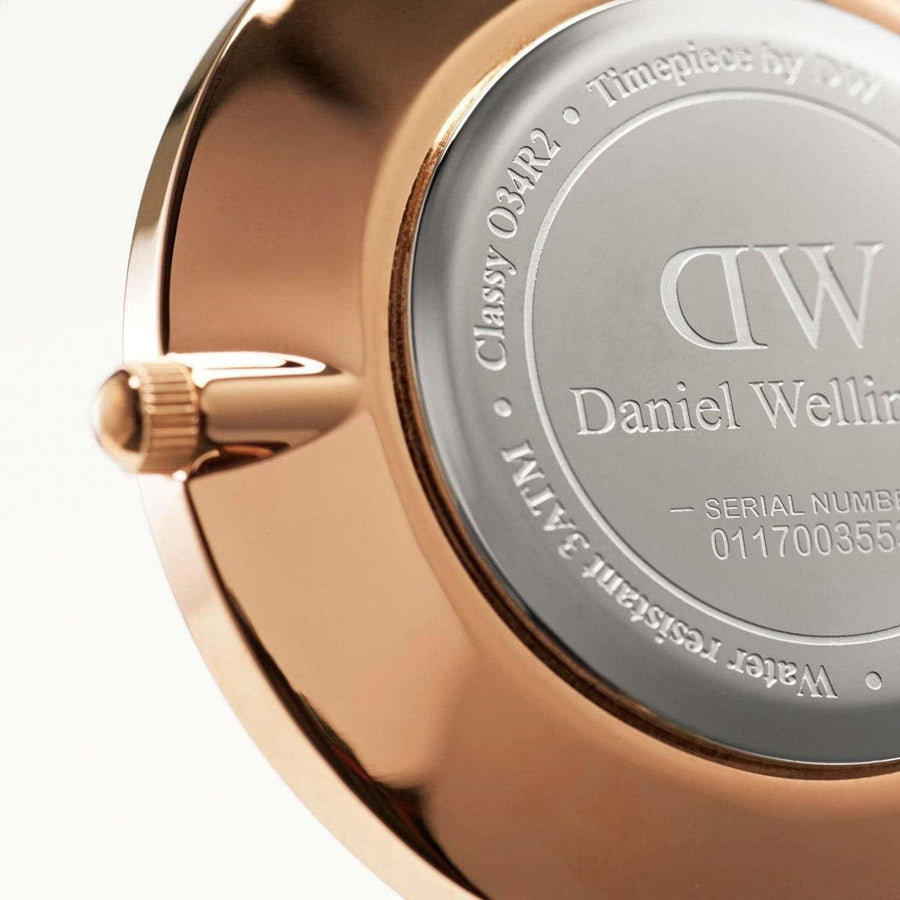 Daniel Wellington Classy St Mawes White Dial Brown Leather Strap Watch For Women - DW00100075