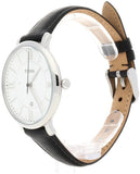 Fossil Jacqueline Quartz White Dial Black Leather Strap Watch for Women - ES3972