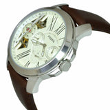 Fossil Grant Twist Multi-Function White Dial Brown Leather Strap Watch for Men - ME1144