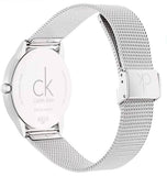 Calvin Klein Minimal Silver Dial Silver Mesh Bracelet Watch for Men - K3M2112Z