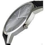 Calvin Klein City Black Dial Black Leather Strap Watch for Men - K2G21107