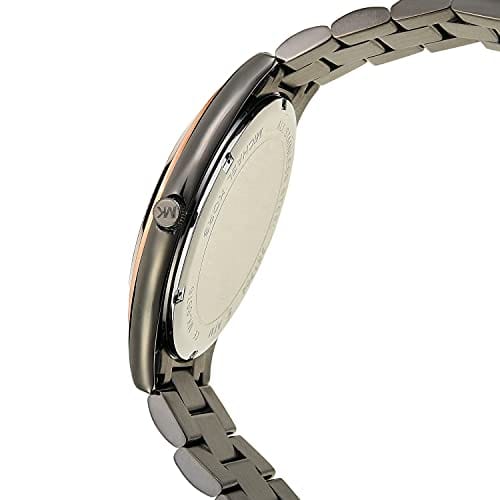 Michael Kors Runway Quartz Grey Dial Grey Steel Strap Watch For Women - MK8576