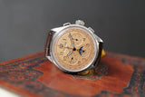 Breitling Premier B25 Datora 42 Beige Dial Brown Leather Strap Watch for Men - AB2510201K1P1