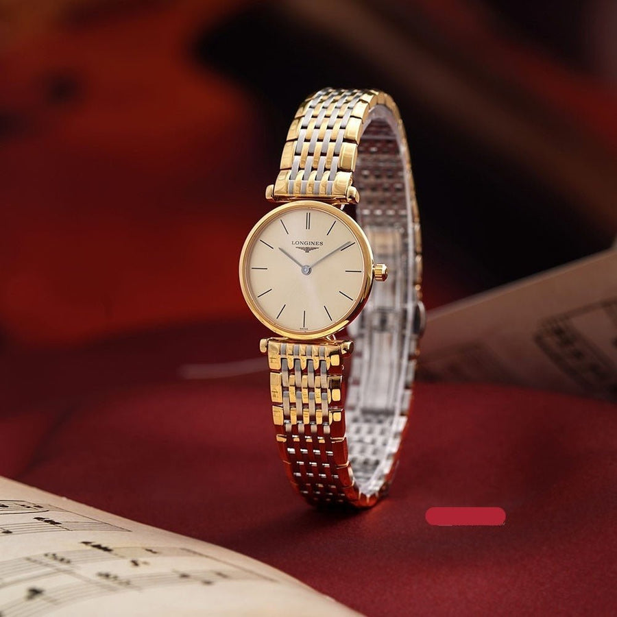 Longines La Grande Classique de Longines Gold Dial Two Tone Steel Strap Watch for Women - L4.209.2.31.7
