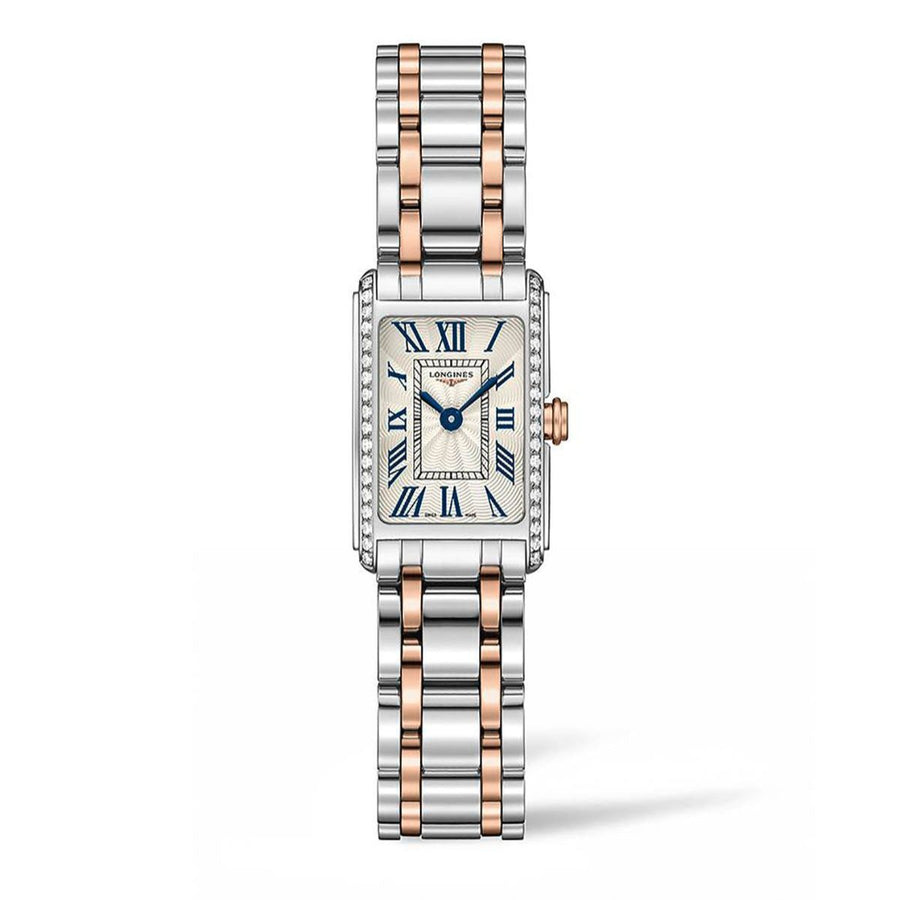 Longines Dolcevita Diamonds White Dial Two Tone Steel Strap Watch for Women - L5.258.5.79.7