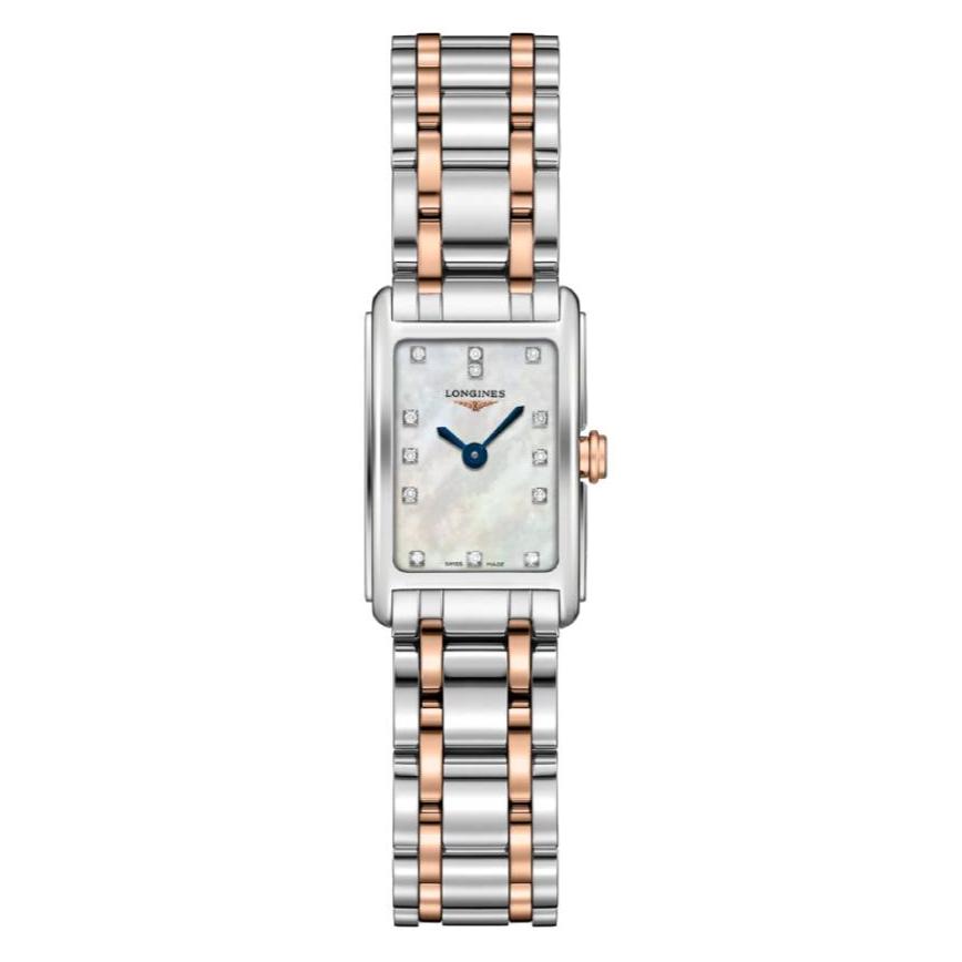 Longines Dolcevita Mother of Pearl Diamond Dial Two Tone Steel Strap Watch for Women - L5.258.5.87.7