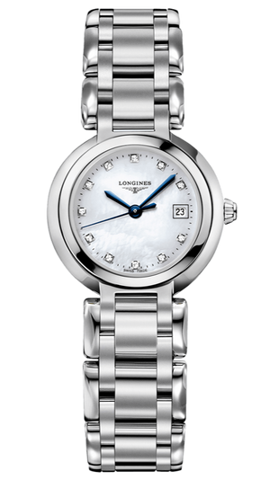 Longines PrimaLuna Mother of Pearl Dial Silver Steel Strap Watch for Women - L8.110.4.87.6