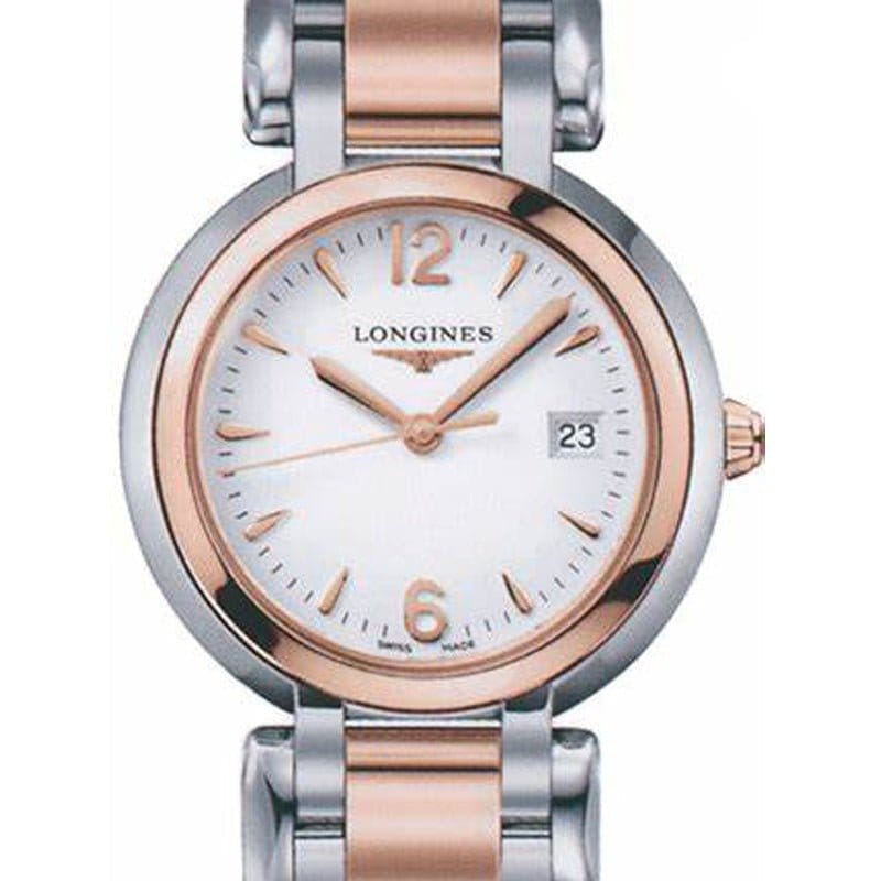 Longines PrimaLuna Quartz White Dial Two Tone Steel Strap Watch for Women - L8.110.5.16.6