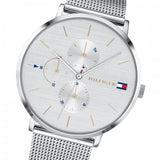 Tommy Hilfiger Jenna Quartz Silver Dial Silver Mesh Bracelet Watch For Women - 1781942