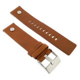 Diesel Mini Daddy Silver Dial Brown Leather Strap Watch For Men - DZ7309