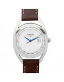 Longines Equestrian Mother of Pearl Dial Brown Leather Strap Watch for Women - L6.136.0.87.2