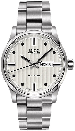 Mido Multifort Automatic Silver Dial Silver Steel Strap Watch For Men - M005.430.11.031.80