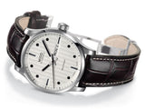 Mido Multifort Automatic Silver Dial Black Leather Strap Watch For Men - M005.430.16.031.80