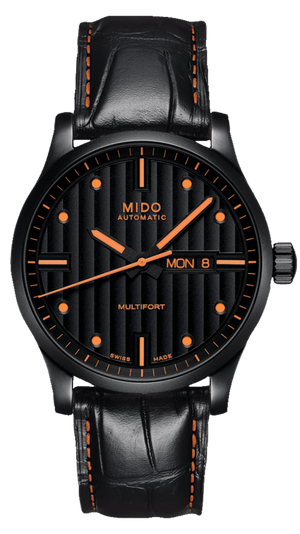 Mido Multifort Automatic Special Edition Black Dial Black Leather Strap Watch For Men - M005.430.36.051.80