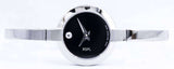 Movado Bela Black Dial Silver Steel Strap Watch For Women - 0606595