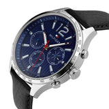 Tommy Hilfiger Gavin Blue Dial Blue Leather Strap Watch for Men - 1791468