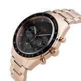 Hugo Boss Trophy Grey Dial Rose Gold Steel Strap Watch for Men - 1513632