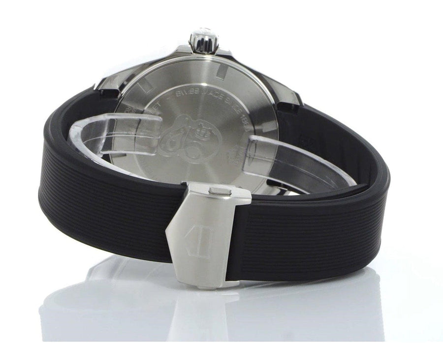 Tag Heuer Aquaracer Calibre 5 Automatic Black Dial Black Rubber Strap Watch for Men - WAY201A.FT6142