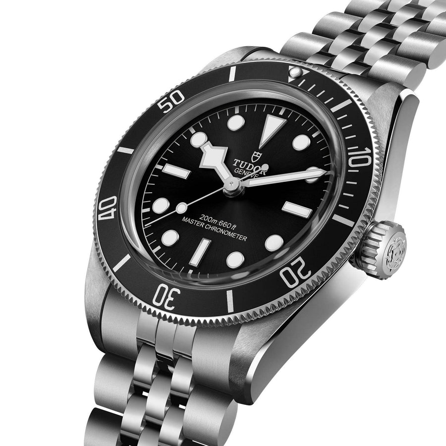 Tudor Black Bay Black Dial Silver Steel Strap Watch for Men - M7941A1A0NU-0003