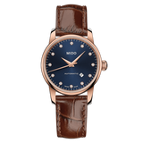 Mido Baroncelli Automatic Midnight Blue Dial Brown Leather Strap Watch For Women - M7600.3.65.8