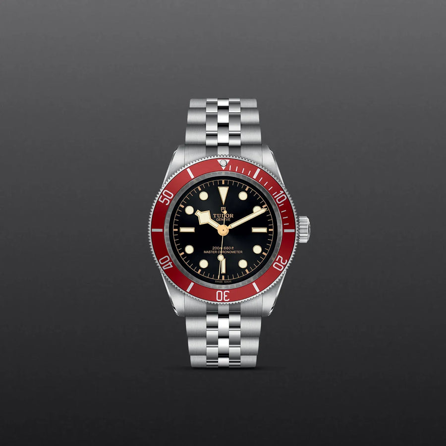 Tudor Black Bay Black Dial Silver Steel Strap Watch for Men - M7941A1A0RU-0003