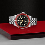 Tudor Black Bay Black Dial Silver Steel Strap Watch for Men - M7941A1A0RU-0003