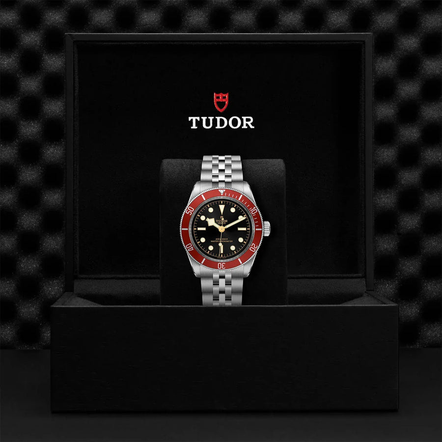 Tudor Black Bay Black Dial Silver Steel Strap Watch for Men - M7941A1A0RU-0003