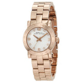 Marc Jacobs Mini Amy White Dial Rose Gold Steel Strap Watch for Women - MBM3078