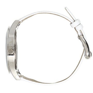 Marc Jacobs Blade White Dial White Leather Strap Watch for Women - MBM1200