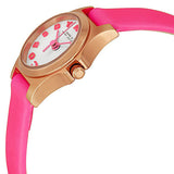 Marc Jacobs Henry White Dial Pink Leather Strap Watch for Women - MBM1237