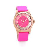 Marc Jacobs Henry Skeleton Pink Dial Pink Leather Strap Watch for Women - MBM1243