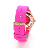 Marc Jacobs Henry Skeleton Pink Dial Pink Leather Strap Watch for Women - MBM1243